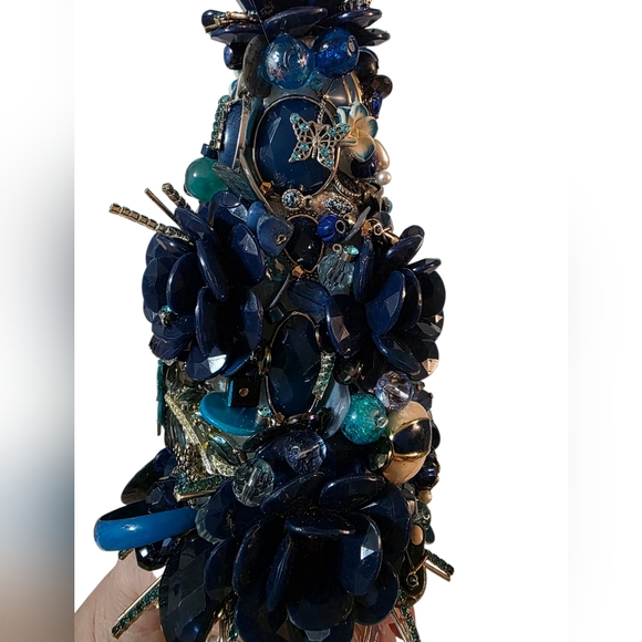 Hand Crafted Upcycled Gem Tree Figurine